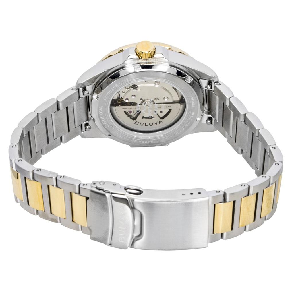 BULOVA Мужские часы Marine Star Двухцветные из нержавеющей стали Зеленый циферблат Автоматические Дайверские 98B467 200M