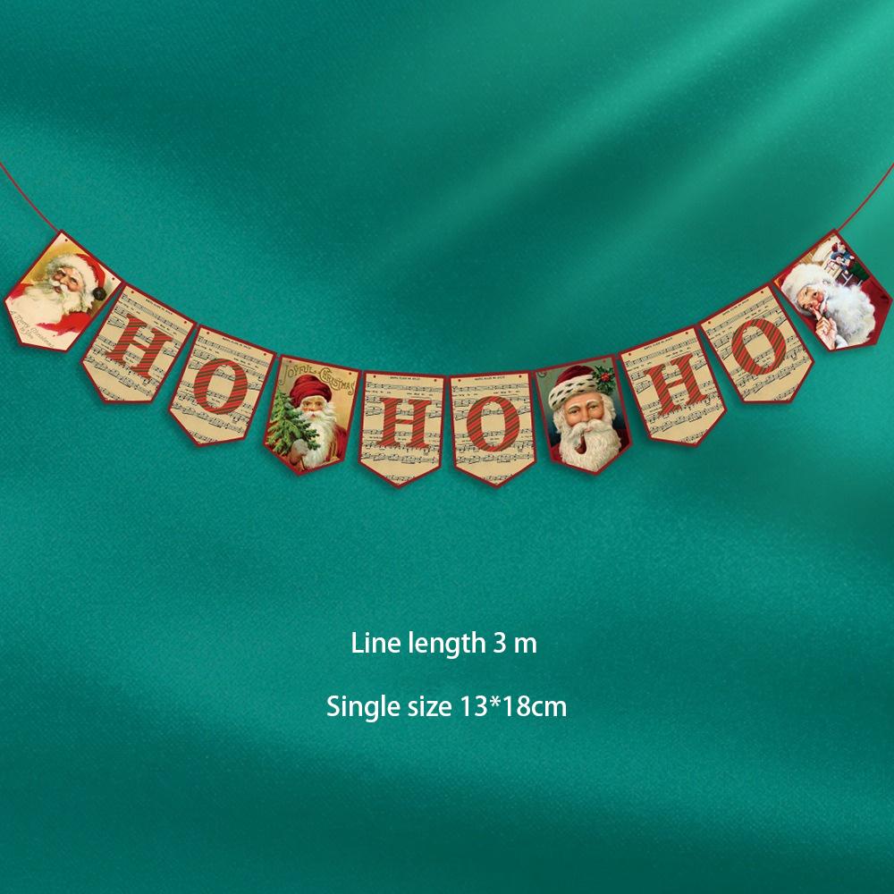 Рождественский бумажный баннер мультфильм Санта-Клаус снеговик рождественский подвесной орнамент баннер домашнее рождественское украшение флаг принадлежности новый год