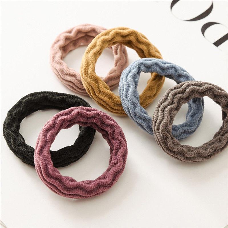 5шт девушка эластичные резиновые завязки для волос группа веревка хвост держатель устойчивость бесшовные