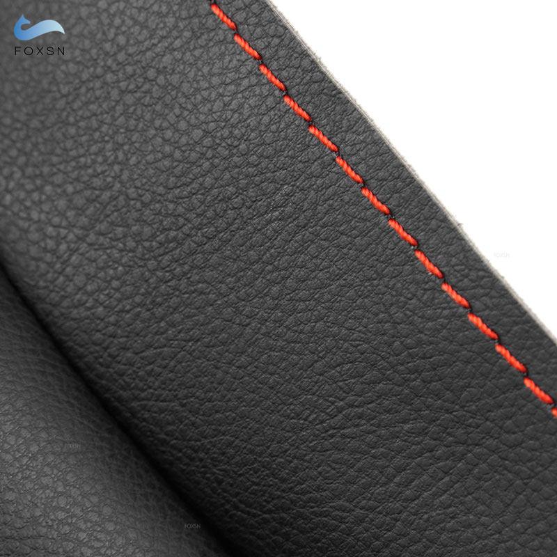 Кожаный чехол из микрофибры для VW Tiguan 2017 2018-2022, 2 шт., ручное шитье, подлокотник для двери автомобиля, панель, ручка, крышка