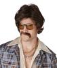 California Costumes Мужской парик 70-х Диско-танцор с усами, Коричневый, 7124-094