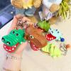Crocodile Teeth Toys Keychain Children's Crocodile Fingers Reaction Training Dinosaurs Animal Pull Back Trick Game Family