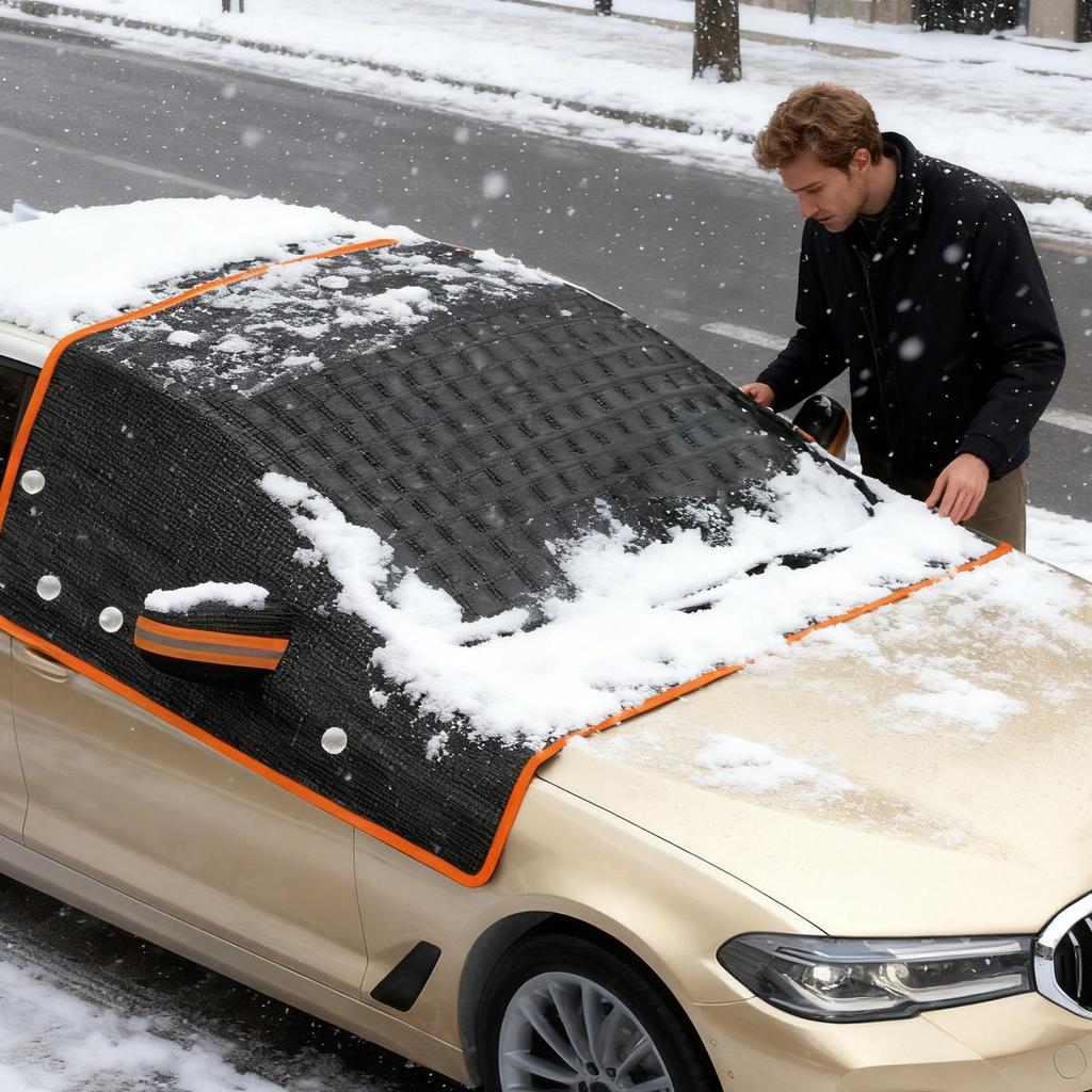 Магнитное покрытие на лобовое стекло Oxford Guard с ремешком Покрытие на лобовое стекло для защиты от льда и снега Для автомобиля Внешнее Зимнее Всепогодное
