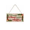 Wood Christmas Welcome Sign Rustic Style Christmas Hanging Decoration  Christmas Wall Decor