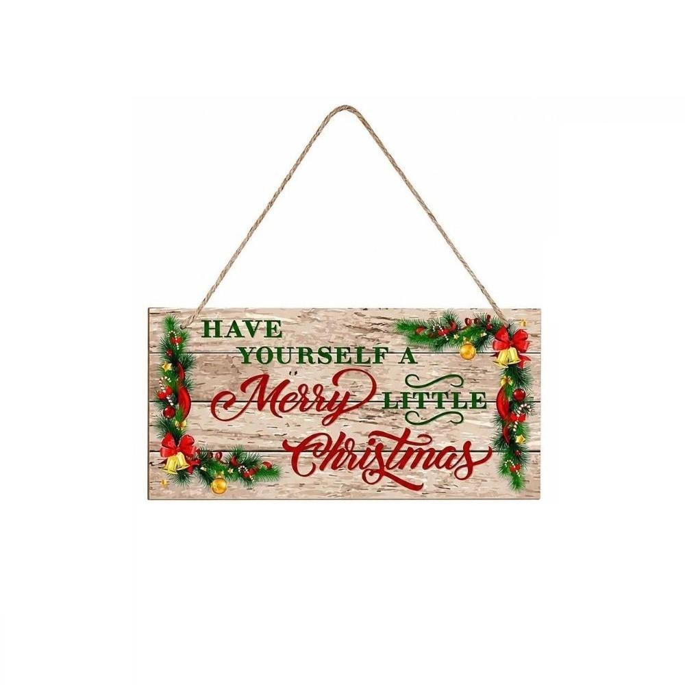 Wood Christmas Welcome Sign Rustic Style Christmas Hanging Decoration Christmas Wall Decor