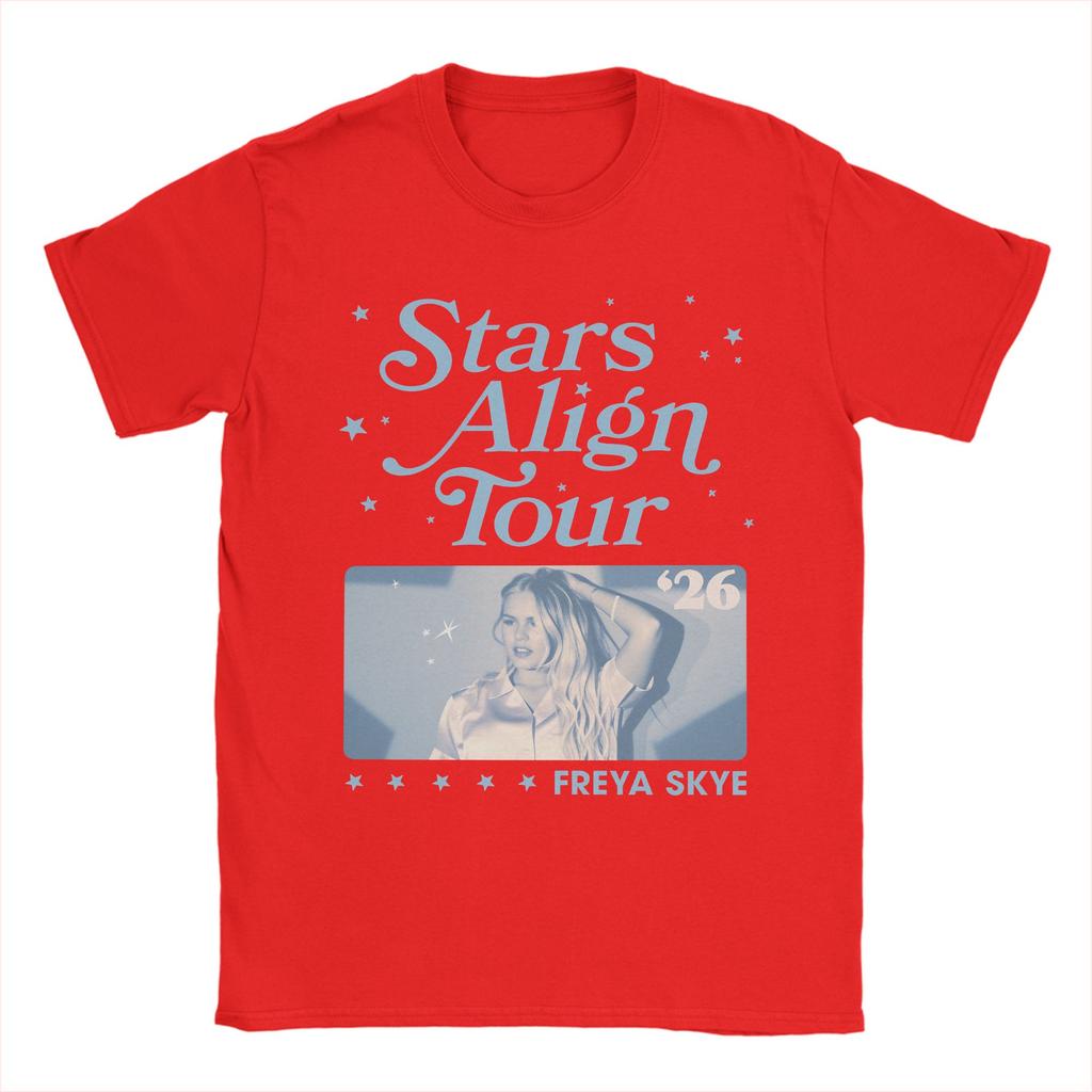 Freya Skye Stars Align Tour T Shirts Men 100 Cotton Vintage TShirt Crew Neck Tees Short Sleeve Clothes Plus Size
