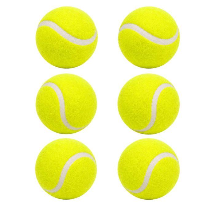Balles de tennis - SIROCO - Set 6 - Jaune - Extérieur - Caoutchouc & feutre