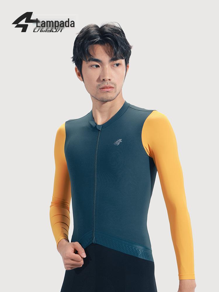 Мужская дышащая велофутболка с длинным рукавом Lampada - Защита от солнца для весны, лета и осени