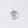5Pcs/Lot Round Religious Virgin Mary Charms Hollow Catholic Pendants Stainless Steel Charms for Necklace Bracelet Jewelry Making