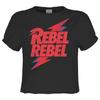 Womens/Ladies Rebel Rebel David Bowie Crop T-Shirt
