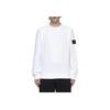 STONE ISLAND Флисовый свитшот с круглым вырезом, окрашенный в готовом виде, белый, мужской, уличная одежда 811562420-V0001