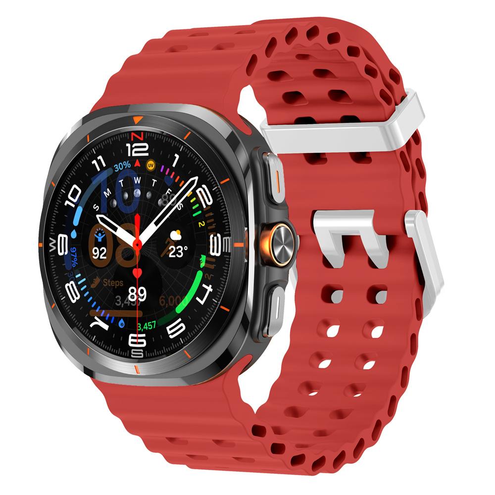 Морской ремешок для Samsung Galaxy Watch ultra Ремешок 47 мм Аксессуары Двухцветный Спортивный силиконовый Браслет Galaxy Watch 7 ultra Ремешки