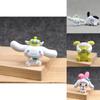 5pcs Cinnamoroll Kuromi Melody Kitty Purin Pochacco Figure Toy Model
