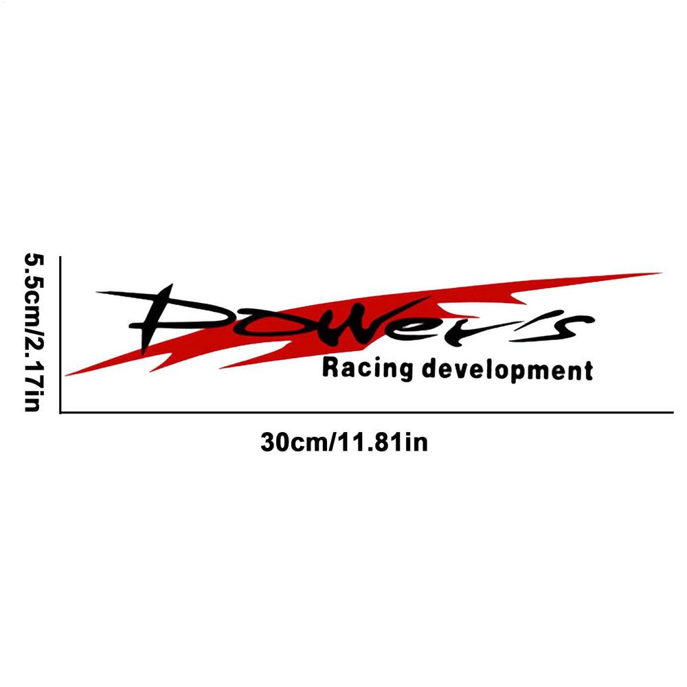 Наклейка на машину 'Racing Development' Стильная Спортивная наклейка 'Power's Racing Development' Светоотражающая водонепроницаемая наклейка на автомобиль
