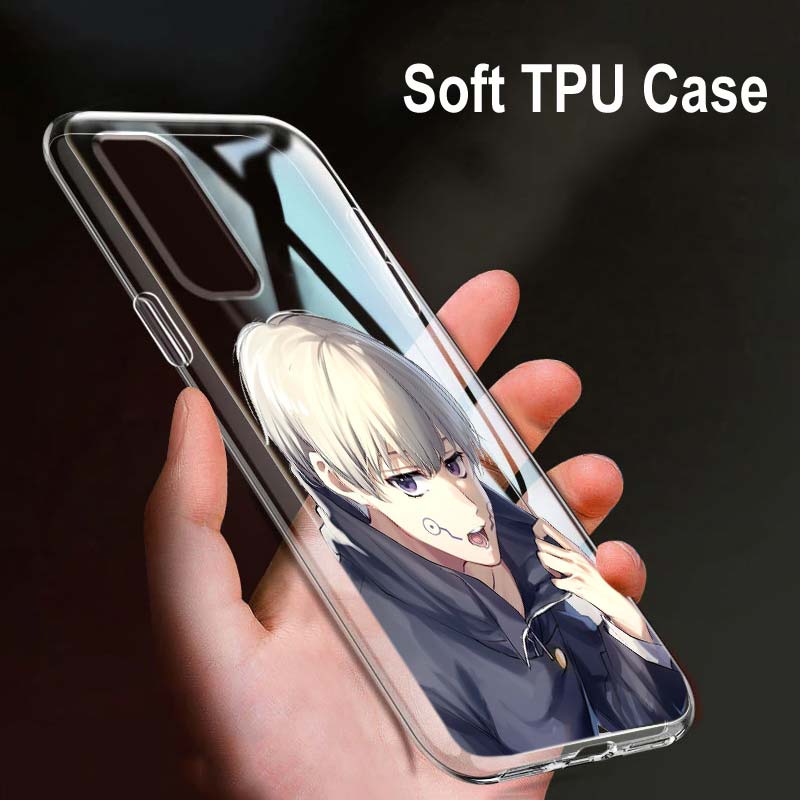 Jujutsu Kaisen Gojo For OPPO Reno7 SE 6 5 Z F 4G 5G Find X2 X3 Neo Lite Pro Plus Transparent Soft Phone Case Coque