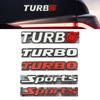 3D Aluminium Turbo Sports Logo Rear Trunk Car Stickers Badge Emblem Auto Decals