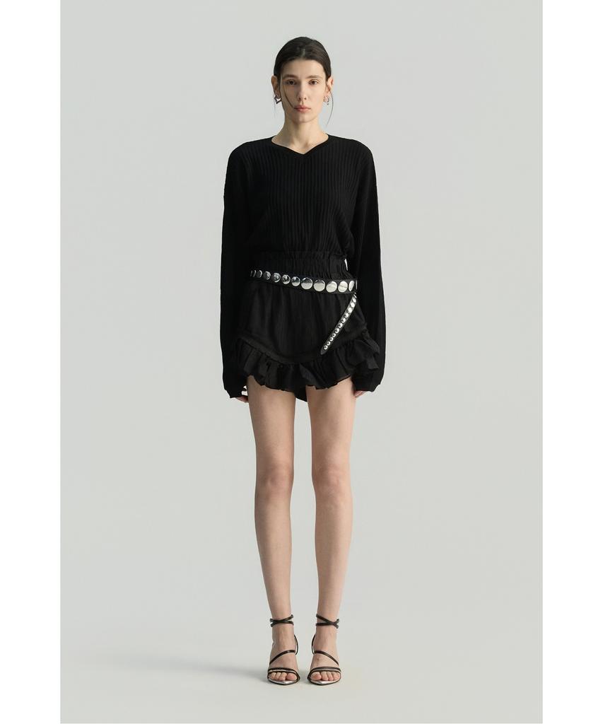IROWOMEN Jovianne Ruffle Banding Shorts Iopom26108Bkx