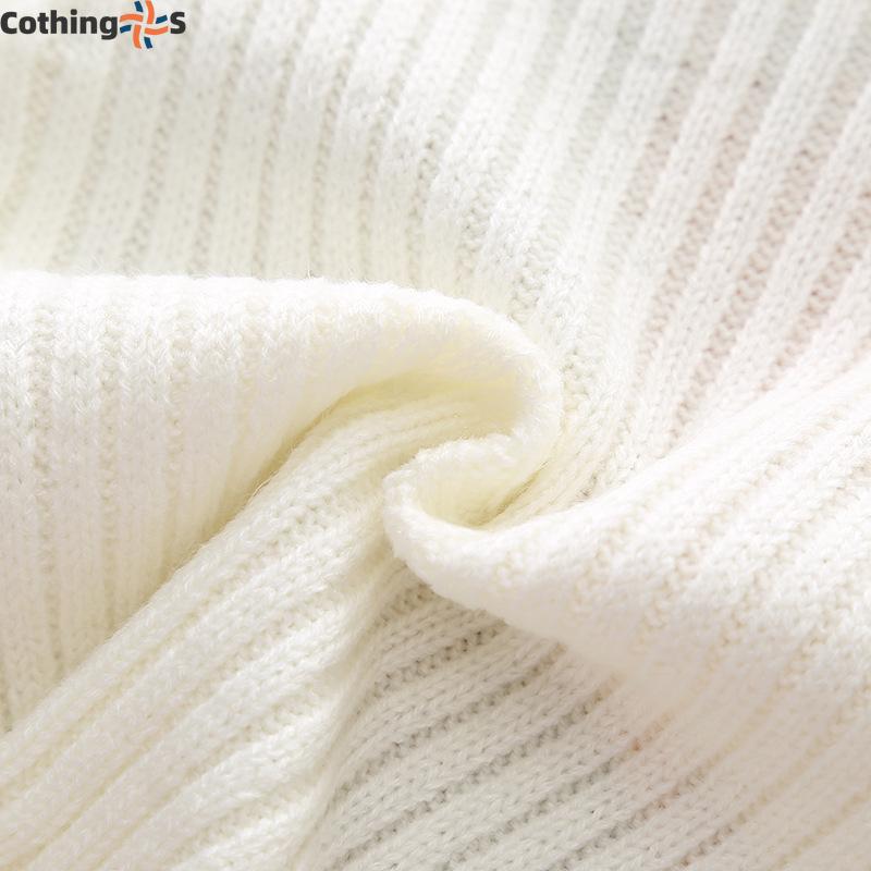 Детский свитер с высоким воротом, вязаный свитер, осенне-зимний пуловер Love, рубашка с длинными рукавами