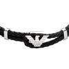 Emporio Armani Модный плетеный кожаный браслет Мужские аксессуары Черный EGS3237040