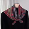 1116 autumn and winter new fashion versatile silk wool silk scarf 61cm Paris Hongqiao medium square scarf silk wool shawl
