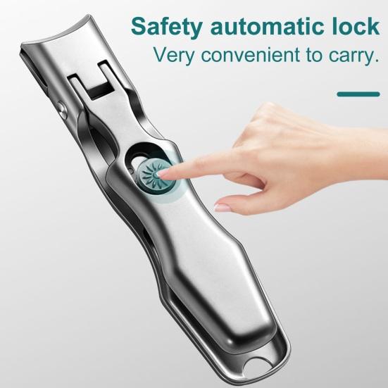 Машинки для стрижки ногтей Машинки для стрижки ногтей на ногах для толстых ногтей Предохранительный замок из нержавеющей стали Легкий брызгозащищенный острый триммер для ногтей с ловушкой