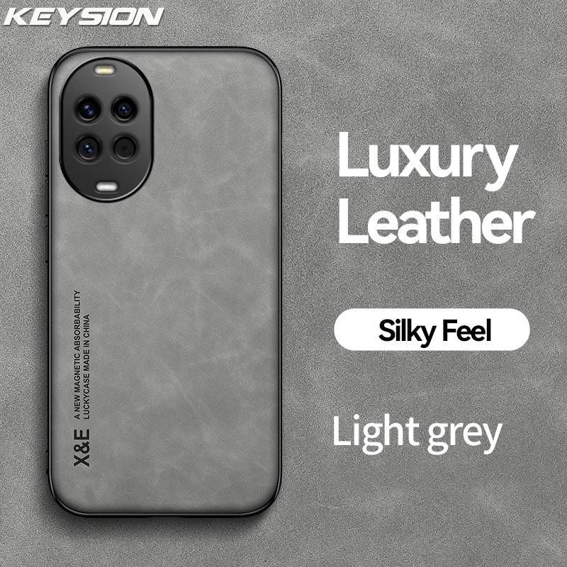 KEYSION Роскошный ретро чехол из ПУ кожи для Huawei nova 14 14 Pro Мягкий силиконовый + ПК Противоударная задняя крышка для телефона для Huawei nova14Pro