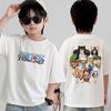2026 Anime One Piece Roleplaying Tshirt Short Sleeved Top Casual Loose Breathable Tshirt Gift for Boys and Girls