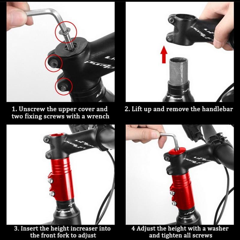 MTB Bike Handlebar Stem Riser Extender Aluminium Bicycle Extension Adaptor