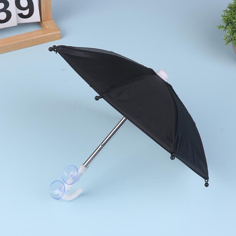 Auto Portable Mobile Phone Holder Car Mini Sunshade Rainproof Bike Motorcycle Decoration Umbrella Phone Stand Bracket Umbrella
