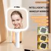 Зеркало для макияжа LED Smart с 3 цветами света, сенсорный экран, регулируемая яркость, диммируемые огни, ручное портативное
