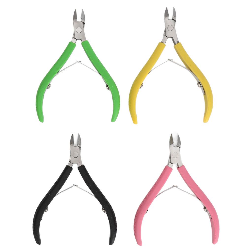 Кусачки для ногтей, триммер, нержавеющая сталь, 4 цвета, нескользящая силиконовая ручка, средство для удаления омертвевшей кожи