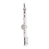 Silver Flute Miniature Replica Magnet Decorative Magnetic Metal Miniature Musical Instrument Magnet