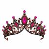 Vintage Rhinestone Queen Princess Crown Alloy Hair Accessories Crystal Tiara Baroque Bridal Headband Christmas