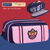 New Style Oxford Pencil Case British Wind Primary School Students' Stationery Storage Unisex Large Capacity Nylon Lining