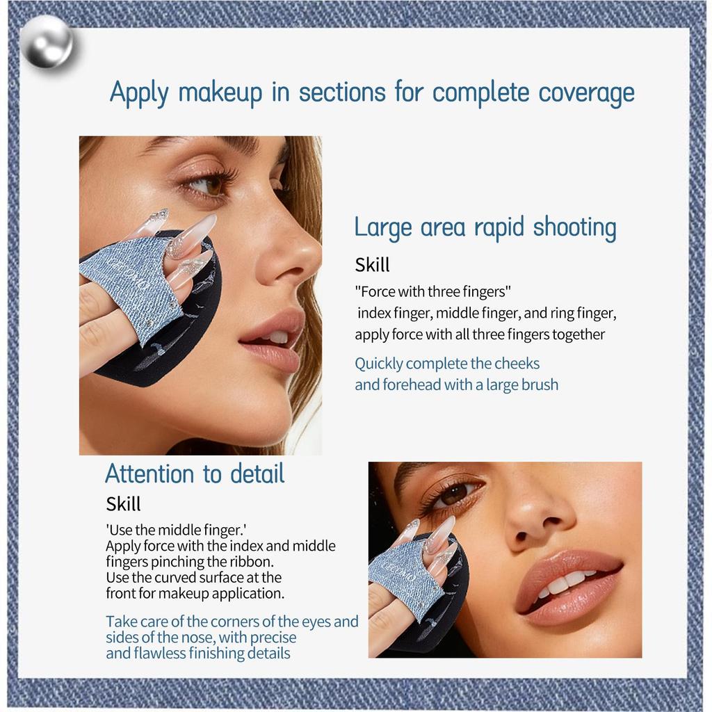 GECOMO Спонж для макияжа - Горячая новинка, хлопковый спонж для безупречного нанесения и растушевки