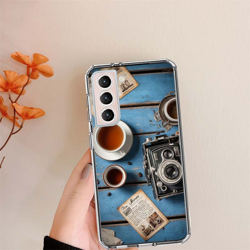 Camera and Souvenirs With Scenery Clear Phone Cases for Samsung S26 Ultra Galaxy S25 Edge S24 S23 FE S21 Plus S20 S22 S10 Cover