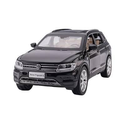 1/32 Volkswagen Tiguan L Внедорожник Модель игрушечной машины Литой сплав Миниатюра Инерционная Звук и свет Коллекция Подарок для детей Мальчиков Ребенка