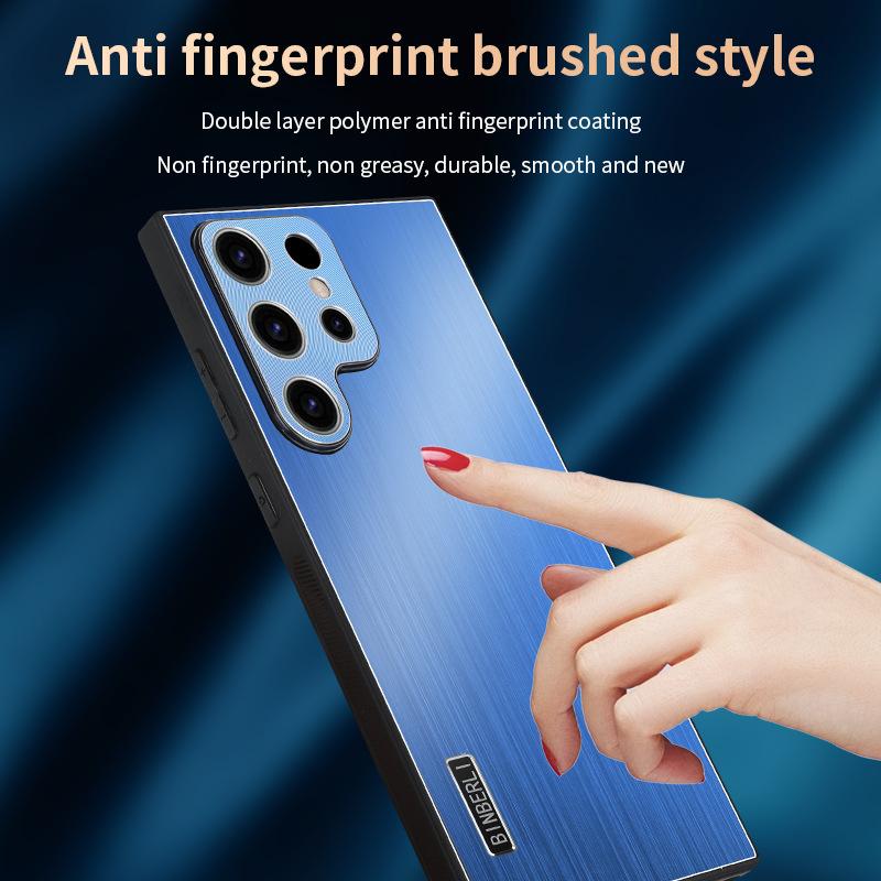 Подходит для чехла для мобильного телефона Samsung S24ultra S23plus Металлическая матовая задняя крышка Tup Противоударный чехол Легкий роскошный стиль