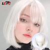 Synthetic Wig Pink Red Black Blue Purple Blonde White Wig Female Short Bob Halloween Christmas Party Cosplay Wigs For Women