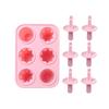 Silicone Mold Ice Cream Mold 6 Hole Popsicle Mould Ice Cube Tray Reusable DIY Homemade Ice Cream Maker Tools Kitchen Accessories