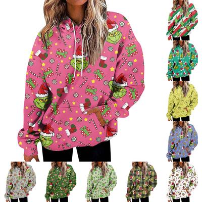 Женская мода Повседневные Универсальные Повседневные толстовки с круглым вырезом Графика Повседневные с длинным рукавом Градиент Лоскутная верхняя одежда с принтом Толстовки