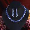 Роскошный Дизайн Серьги Ожерелье Набор Циркон Холодный Стиль Аксессуары для Платья Набор Цепочка
