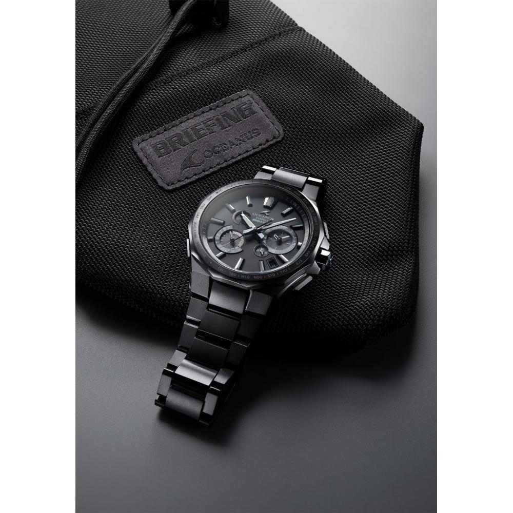 [Casio] Часы Oceanus BRIEFING, модель сотрудничества, сделано в Японии, классическая линия, Bluetooth, оснащенная радио, солнечное сапфировое стекло OCW-T6000BR-1AJR, мужские