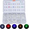 ELEGOO 3mm and 5mm Diffused and Clear Assorted LED Light Bulbs Kit 5 Light Colors with UV, RGB CA, Fast Flashing Compatible with Arduino (Pack of