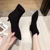 Fashion Elastic Sock Woman Short Shoes Black Booties Winter 2024 Autumn New In On Promotion Large Size Warm Pu Y2k Ankle Boots for Women