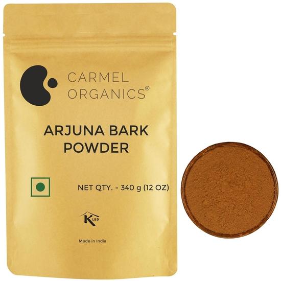 CARMEL ORGANICS Arjuna Bark Powder 340 g (Pack of 1) Supports Healthy Heart Functions | Natural | Erra Maddi | No Added Preservatives