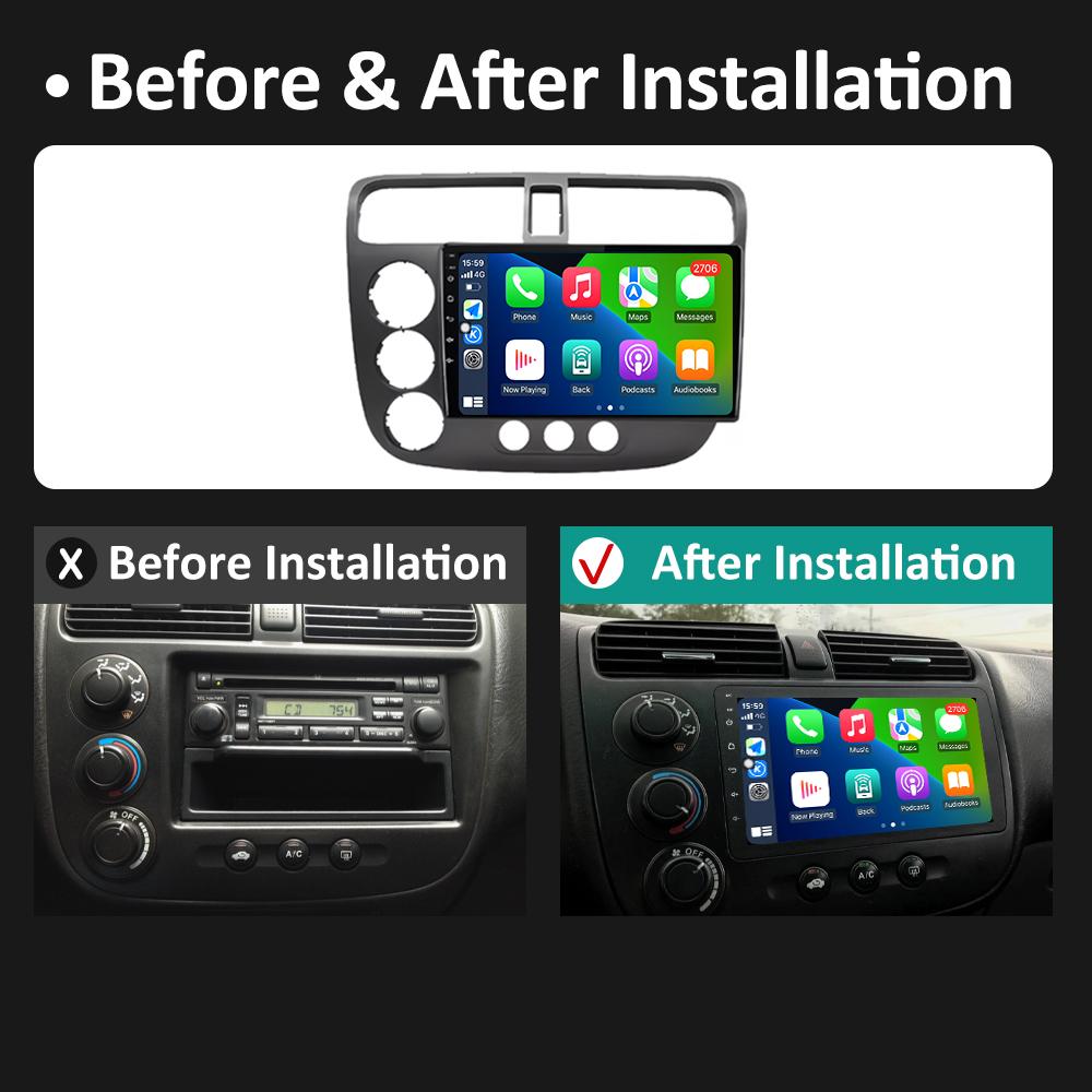 DSP стерео GPS навигация для Honda Civic 2000 2001 2002 2003 2004 2005 2006 мультимедийный проигрыватель Android 14 сенсорный экран головное устройство