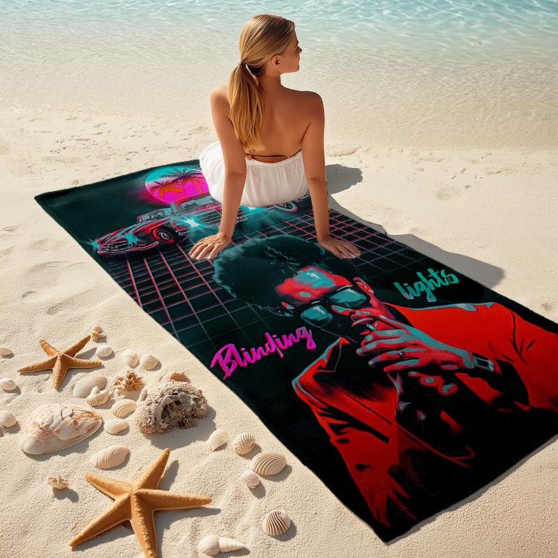 Beach Towel with The Weeknd1 Pattern - soft,absorbent,machine washable Lightweight&Modern,swimming,Travel Essentials