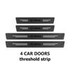 BBFX3 Car Logo Carbon Fiber Leather Door Sill Anti-Scratch Decorative Sticker Accessories For Opel Corsa Mokka Astra Cascada Adam