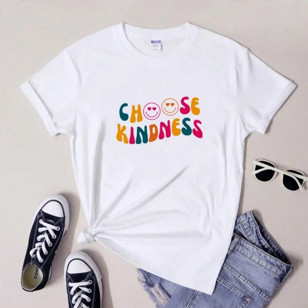 Groovy Choose Kindness T-Shirt Aesthetic Be Kind Motivational Top Tee Shirt unisex Positive Tshirts